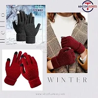 Tomorrow Winter Touchscreen Magic Gloves Warm Stretch Knitted Wool with Touch Screen Pack of 1-thumb2