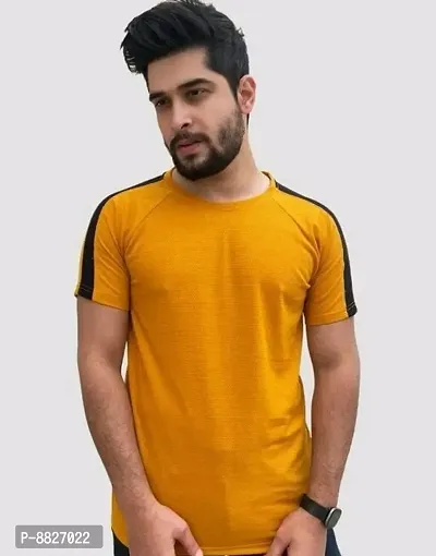 Elegant Round Neck Half Sleeves T-shirt For Men