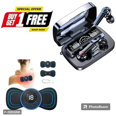 Massageer with earbuds