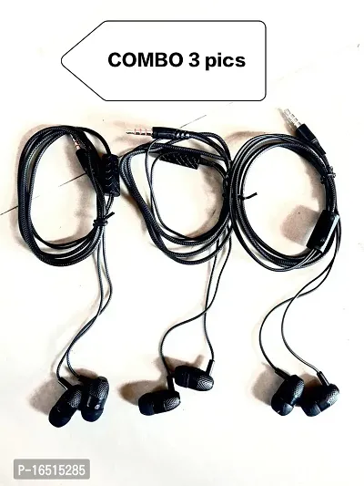 EARPHONE 3 PICS COMBO BLACK