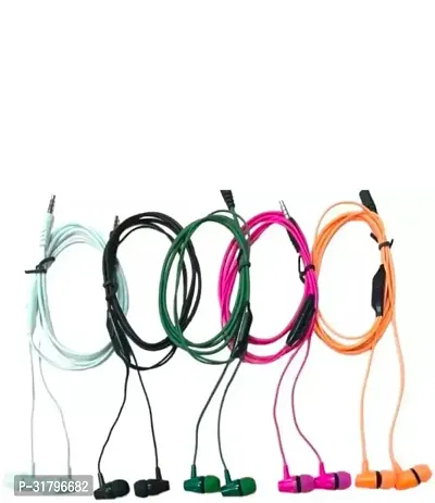 Latest Wired Earphones With Mic pack of 5-thumb0