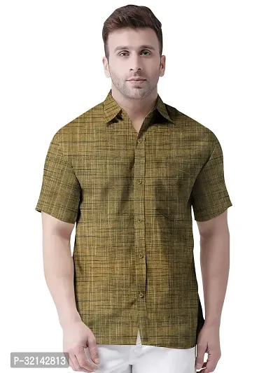 Reliable Cotton Blend Short Sleeves Casual Shirts For Men-thumb0