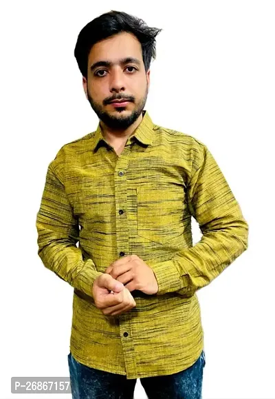 Exclusive Cotton Blend Solid Casual Shirts For Men-thumb0