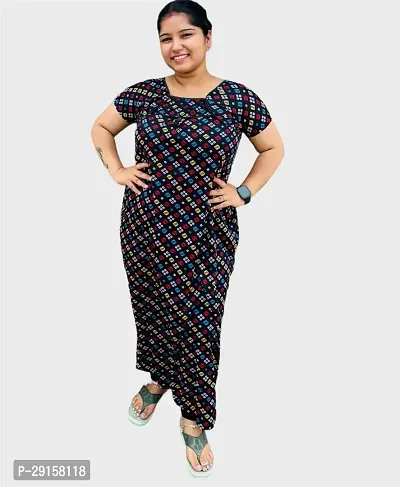 Comfortable Cotton Nighty Gown For Women-thumb0