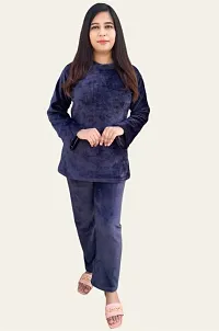 Women Winter Warm Top and Bottom Set Night Suit-thumb1