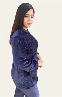 Women Winter Warm Top and Bottom Set Night Suit-thumb3