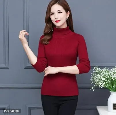 Women High neck Winter Top