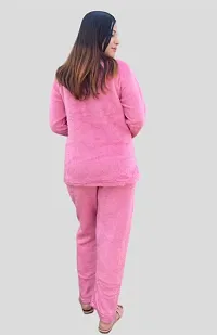 Women Winter Furr Warm Top and Bottom Set Night Suit (Heavy Material)-thumb1