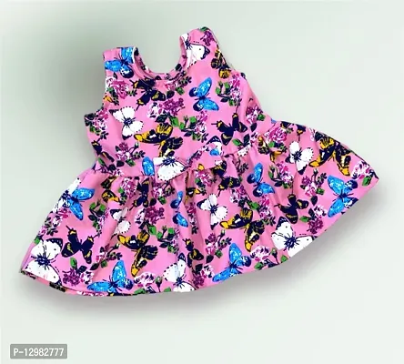 Girls butterfly print frock-thumb0