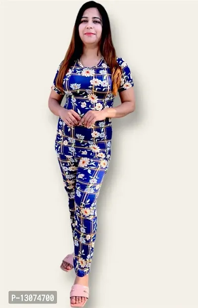 Women Printed Night suit Top and Bottom set