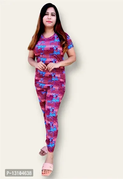 Women Printed Night Suit Set-thumb0