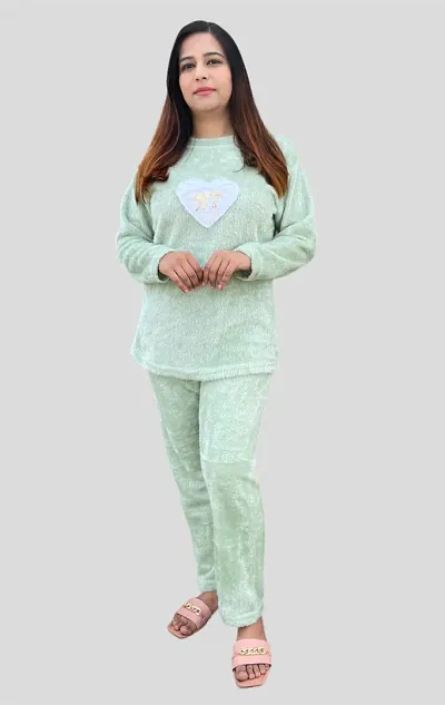 Hot Selling Wool Night Suits Women's Nightwear 