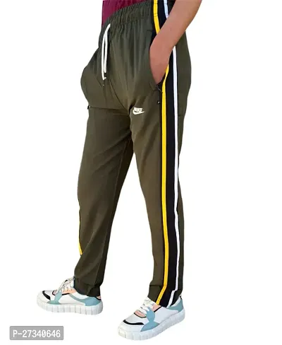 Classic Polyester Blend Track Pants for Men-thumb0