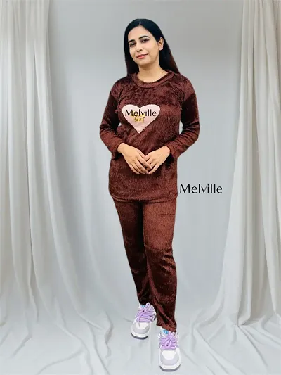 New In Fleece Night Suits Women's Nightwear 