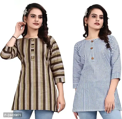 Stylish Women Cotton Kurta Pack of 2