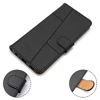 koverz new arrival Flip cover artifcal leather for Samsung galaxy F23 5g Black color-thumb2