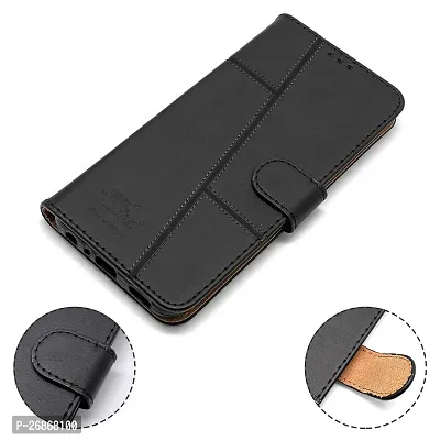 koverz new arrival Flip cover artifcal leather for Samsung galaxy F23 5g Black color-thumb3