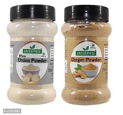 Green Piece Premium Ginger Powder 50gm Onion powder 50gm Pack of 2