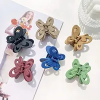 Pack of 3 New Trendy Butterfly Hair Claw Clips, Matte Butterfly, Acrylic Hair claw, Hair Accessories , Acetate Hair Claw for girls  women-thumb1