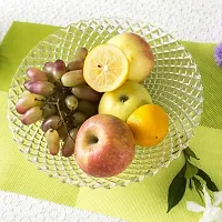 Fruit Plate 9 Inch Serving Tray Fruit Bowl Plate For Dining Table Crystal Decoration Serving Dry Fruits Bowl Set Flower Shaped Gifting-thumb2