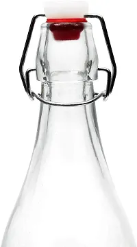 Water Clear Bottle 1Ltr , Swing Top Water Bottle With Stopper For Beverages, Oil, Vinegar, Beer, Water, Soda, Airtight Lid And Leak Proof Cap-thumb3