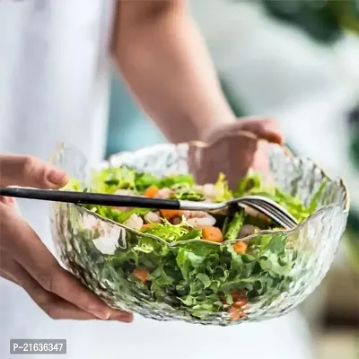 Iceberg Gold Rim Salad Bowl 5Inch Bowl For Mixing, Dough, Pasta, Cereal, Salad, Cake, Potpourri | Large Perfect Size Mixing Bowl | Microwave And Dishwasher Safe-thumb2