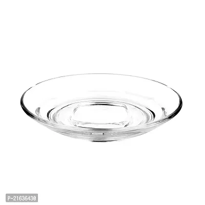 Crystal Clear Glass Saucer Set Of 6, Glass Saucers Set Without Cup, Glass Saucer Plate For Serving Tea Coffee Snacks-thumb4