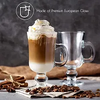 Irish Coffee Mugs With Handle, Long Colombian Glasses Tall Funnel Clear Glasses For Iced Coffee, Latte, Espresso, Cappuccino, Falooda, Hot Chocolate, Juice Big Plain Glasses 270Ml-thumb2