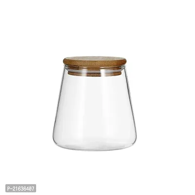 nbsp;Glass Food Storage Jar With Wooden Lid Wooden Lid Jar For Cookie, Spice, Jam, Honey Glass Food Storage Jar -950Ml-thumb4