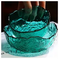 Iceberg Green Salad Glass Bowl/Serving For Dining Table, Pasta,Cereal,Salad, Cake, Potpourri Mixing Dinning Table Unique Design Bowl -Iceberg Glass Bowl 7 Inch-thumb3