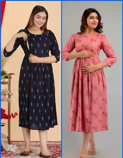 Elegant Rayon Kurta For Women- 2 Pieces