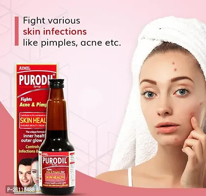 AIMIL Purodil Syrup for Pimple and Acne free Skin- Anti-Allergic Anti-Microbial Blood Pirifier Syrup - 200 ML