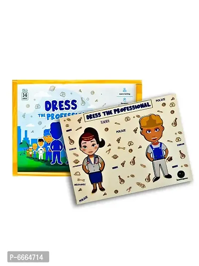 ILEARNNGROW Dress The Professional - Interactive and Fun Board Game for Kids Age 2 and Above-thumb4