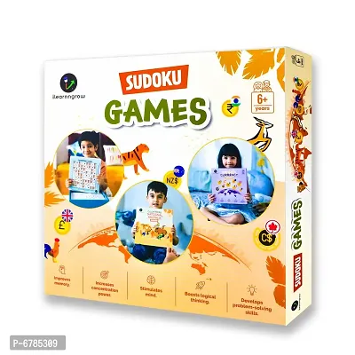 ilearnngrow Countries Currency Sudoku (Size: 11 X 11 X 1) Made by MDF Sudoku for 6-8 Years Unisex Kids