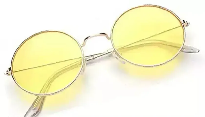 Phenomenal Round Unisex Sunglasses (Yellow)