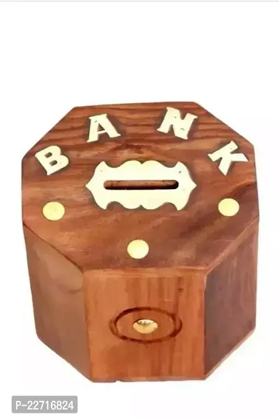 Premium Quality Wood Money Bank Pack Of 1