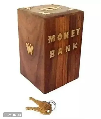 Premium Quality Wood Money Bank Pack Of 1-thumb0