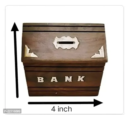 Premium Quality Wood Money Bank Pack Of 1-thumb2