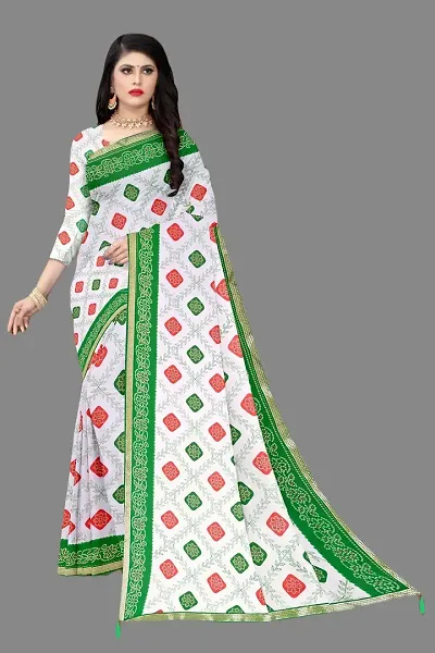 Stylish Georgette Saree with Blouse piece For Women