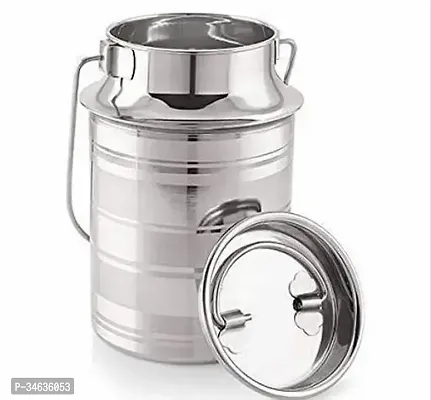 Man can Milk Barni Milk Pot Oil Can ketali dolchi with Lid Silver 2.5 Liter H 25 L 12 B 12cm-thumb0