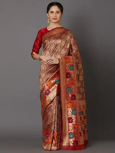 SHAVYA Woven Banarasi Saree For Women Color