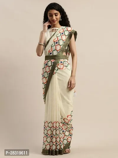 Shavya Self Design Bollywood Georgette Saree (Multicolor)-thumb0