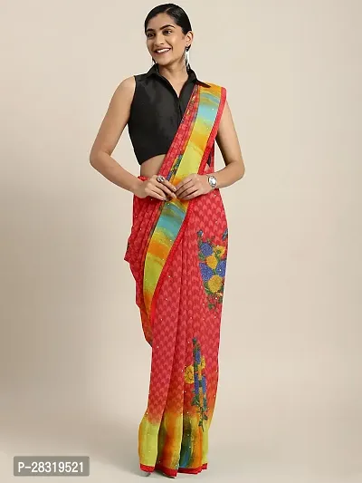 Shavya Printed Bollywood Georgette Saree (Mustard)