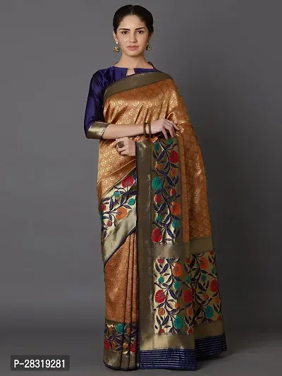 SHAVYA Woven Banarasi Saree For Women Multicolor Color