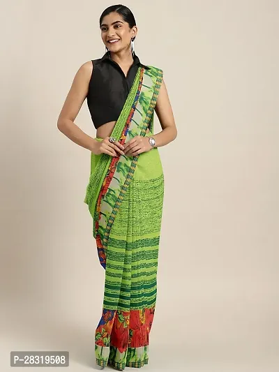 Shavya Printed Bollywood Georgette Saree (Multicolor)-thumb0