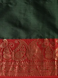 Shavya Paisley Bollywood Art Silk Saree (Dark Green)-thumb2