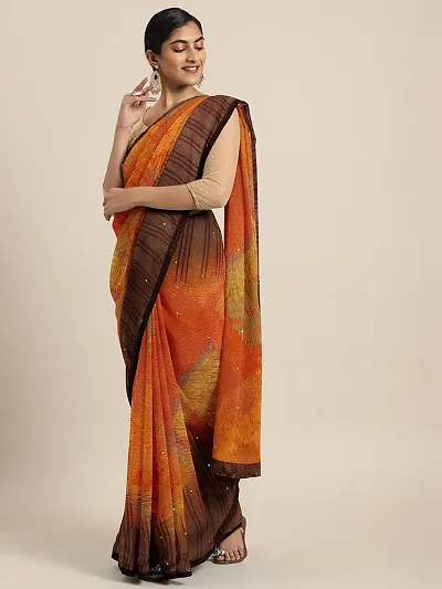 Shavya Bollywood Georgette Saree (Orange)