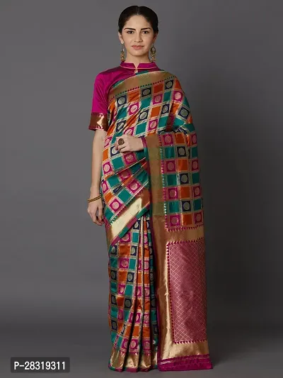 SHAVYA Woven Patola Saree For Women Multicolor Color