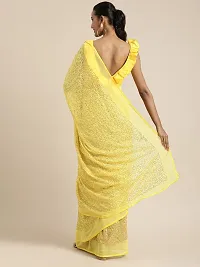 Shavya Embellished Bollywood Georgette Saree (Yellow)-thumb2