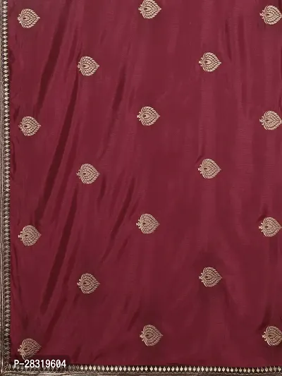 Shavya Embroidered Bollywood Silk Blend Saree (Maroon)-thumb3
